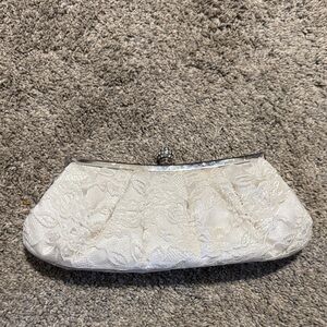 Jessica McClintock Ivory Lace Clutch